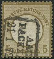 Dt. Reich 6 O, 1872, 5 Gr. Ockerbraun Mit Preußischem Packkammerstempel AACHEN PACKKAMMER, R!, Seltene Zufallsentwertung - Gebruikt