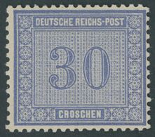 Dt. Reich 13 *, 1872, 30 Gr. Ultramarin, Falzrest, Kabinett, Signiert Flemming, Mi. 140.- - Usados