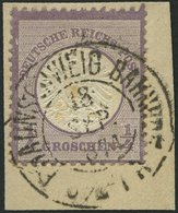 Dt. Reich 16 BrfStk, 1872, 1/4 Gr. Grauviolett, K2 BRAUNSCHWEIG BAHNHOF, Kleiner Fleck Im Prägefeld, Prachtbriefstück - Used Stamps