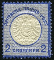 Dt. Reich 20 **, 1872, 2 Gr. Ultramarin, Postfrisch, Pracht, Mi. 100.- - Oblitérés