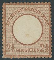 Dt. Reich 21a *, 1872 21/2 Gr. Rötlichorange, Falzrest, Fotoattest Sommer: Die Marke Ist In Frischer Farbe. Sie Ist Herv - Usados