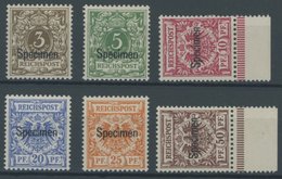 Dt. Reich 45-50SP *,** , 1889, Krone/Adler Mit Aufdruck SPECIMEN, Dabei Die Mi.Nr. 49 In Der Farbe Ba, Mi.Nr. 45 Und 49  - Usados