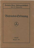 Betriebs-Ordnung Daimler-Benz Aktiengesellschaft Werk 40 Marienfelde 1937 Ausgabe 1940 - 30 Seiten - Beiliegend Strafges - Transporte