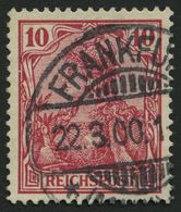 Dt. Reich 56b O, 1900, 10 Pf. Rotkarmin, Pracht, Gepr. Jäschke-L., Mi. 100.- - Gebraucht