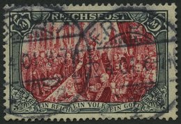 Dt. Reich 66IV O, 1900, 5 M. Reichspost, Type I, Nachmalung Nur Mit Deckweiß, Pracht, Fotoattest Jäschke-L., Mi. 800.- - Used Stamps