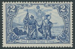 Dt. Reich 82A **, 1902, 2 M. Blau, Gezähnt A, Ohne Wz., Postfrisch, Pracht, Fotoattest Jäschke, Mi. 500.- - Used Stamps
