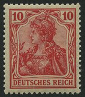 Dt. Reich 86Id **, 1913, 10 Pf. Schwärzlichrosa Friedensdruck, Postfrisch, Pracht, Fotoattest Jäschke-L., Mi. 500.- - Gebraucht