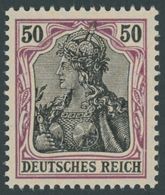Dt. Reich 91Ix **, 1905, 50 Pf. Graulila/schwarz Friedensdruck, Postfrisch, Pracht, Gepr. Jäschke, Mi. 240.- - Oblitérés
