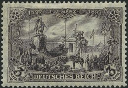 Dt. Reich 96AIb *, 1912, 3 M. Schwarzbraunviolett Friedensdruck, Falzrest, Pracht, Mi. 70.- - Used Stamps