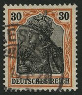 Dt. Reich 89IIy O, 1915, 30 Pf. Dunkelrotorange/schwarz Auf Orangeweiß, Pracht, Gepr. Jäschke-L., Mi. 120.- - Oblitérés