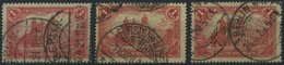 Dt. Reich A 113II,III,IV O, 1920, 1 M. Rot, 3 Plattenfehler, Feinst/Pracht, Gepr. Infla, Mi. 185.- - Usati