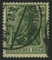 Dt. Reich 143c O, 1920, 20 Pf. Dunkelblaugrün, Normale Zähnung, Pracht, Gepr. Zenker, Mi. 130.- - Usati