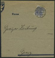 Dt. Reich 149bII BrfStk, 1921, 80 Pf. Grauultramarin, Type II, Auf Großem Briefstück, Pracht, Gepr. Weinbuch, Mi. (100.- - Oblitérés