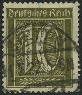 Dt. Reich 178 O, 1922, 10 Pf. Braunoliv, Wz. 2, üblich Gezähnt Pracht, Gepr. Gaedicke, Mi. 240.- - Usati