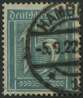 Dt. Reich 179 O, 1933, 15 Pf. Grünblau, Wz. 2, Unten Kleiner Riß Sonst Pracht, Gepr. Kowallik, Mi. 280.- - Gebruikt