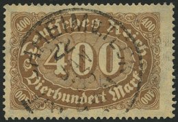 Dt. Reich 222b O, 1922, 400 M. Rötlichbraun, Pracht, Gepr. Tworek, Mi. 180.- - Gebraucht