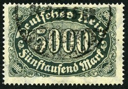 Dt. Reich 256d O, 1923, 5000 M. Schwarzgrün, Pracht, Gepr. Infla, Mi. 200.- - Usados