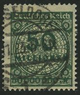 Dt. Reich 321Wb O, 1923, 50 Mio. M. Blaugrün, Walzendruck, üblich Gezähnt Pracht, Gepr. Infla, Mi. 65.- - Used Stamps
