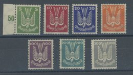 Dt. Reich 344-50 **, 1924, Holztaube, Postfrischer Prachtsatz, Unsigniert, Fotoattest H.G. Schlegel: Die Erhaltung Ist E - Used Stamps