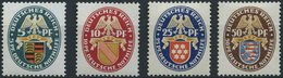 Dt. Reich 398-401 *, 1926, Nothilfe, Falzreste, Prachtsatz, Mi. 70.- - Used Stamps
