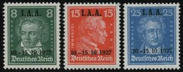 Dt. Reich 407-09 **, 1927, I.A.A., Prachtsatz, Mi. 240.- - Oblitérés