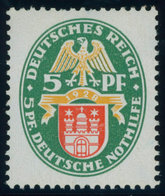 Dt. Reich 425X **, 1928, 5 Pf. Nothilfe, Wz. Stehend, Postfrisch, RR!, Unsigniert, Fotoattest H.D. Schlegel: Das Prüfstü - Usati