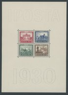 Dt. Reich Bl. 1 **, 1930, Block IPOSTA, Postfrisch, Unsigniert, Fotoattest H.D. Schlegel: Das Prüfstück Weist Rückseitig - Gebraucht