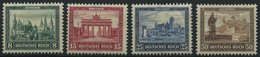 Dt. Reich 446-49 *, 1930, IPOSTA, Großer Falzrest, Prachtsatz, Mi. 160.- - Usados