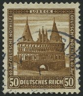 Dt. Reich 462 O, 1931, 50 Pf. Lübeck, Holstentor, Pracht, Mi. 100.- - Gebraucht