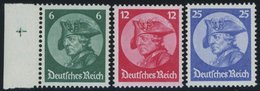 Dt. Reich 479-81 **, 1933, Friedrich Der Große, Postfrischer Prachtsatz, Mi. 320.- - Sonstige & Ohne Zuordnung