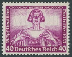 Dt. Reich 507 *, 1933, 40 Pf. Wagner, Falzrest, Pracht - Altri & Non Classificati
