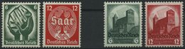 Dt. Reich 544-47 **, 1934, Saarabstimmung Und Reichsparteitag, 2 Prachtsätze, Mi. 175.- - Autres & Non Classés