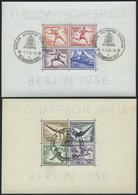 Dt. Reich Bl. 5/6 O, 1936, Blockpaar Olympische Spiele, Ersttags-Sonderstempel, Pracht, Mi. (180.-) - Otros & Sin Clasificación