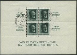 Dt. Reich Bl. 9 O, 1937, Block Kulturspende, Sonderstempel, Pracht, Mi. 90.- - Altri & Non Classificati