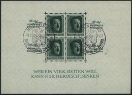 Dt. Reich Bl. 11 O, 1937, Block Reichsparteitag, Sonderstempel, Pracht, Mi. 60.- - Sonstige & Ohne Zuordnung