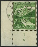 Dt. Reich 677 O, 1938, 5 Pf. Zell Am See, Untere Linke Bogenecke Mit Form-Nr. 4, Pracht - Otros & Sin Clasificación
