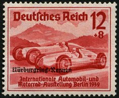 Dt. Reich 696 **, 1939, 12 Pf. Nürburgring-Rennen, Pracht, Mi. 95.- - Autres & Non Classés