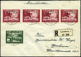 Dt. Reich 773,775 BRIEF, 1941, 6 Und 12 Pf. (4x) Postkameradschaft Auf Einschreibbrief Aus Luxemburg, Rückseitiges Siege - Altri & Non Classificati