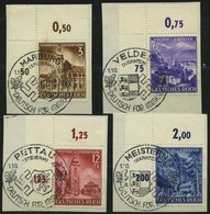 Dt. Reich 806-09 BrfStk, 1941, Eingliederung, Je Aus Der Linken Oberen Bogenecke, Mi.Nr. 808 (Farbstrich Unter 1.25), Ve - Autres & Non Classés