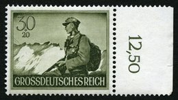 Dt. Reich 885I **, 1944, 30 Pf. Gebirgsjäger Mit Abart Drahtseilbahn Linke Oben, Pracht, Gepr. Schlegel, Mi. 75.- - Sonstige & Ohne Zuordnung