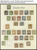 SAMMLUNGEN O,* , 1872-1922, Alter, Meist Gestempelter Sammlungsteil Dt. Reich Auf Borek-Seiten Mit Interessantem Brustsc - Usados