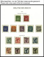 SAMMLUNGEN O,**,* , 1923-45, Meist Gestempelte Sammlung Dt. Reich Im Neuwertigen Leuchtturm Falzlosalbum Mit Diversen Gu - Oblitérés