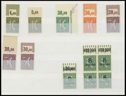 LOTS P,W OR **, 1922/3, Inflation: 110 Fast Nur Verschiedene Oberrand-Werte, Dabei Auch OPD-Ausgaben, Pracht, Fundgrube! - Ongebruikt