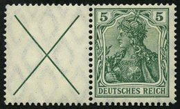 ZUSAMMENDRUCKE W 1.1 **, 1912, Germania X + 5, Pracht, Mi. 400.- - Zusammendrucke