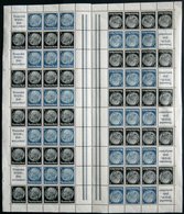 ZUSAMMENDRUCKE MHB 46 **, 1939, Markenheftchenbogen Hindenburg, Leicht Gefaltet, Pracht, Mi. 400.- - Zusammendrucke