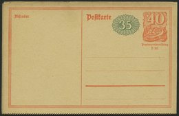 GANZSACHEN P 152II BRIEF, 1922, 35 Pf. Neben 40 Pf. Postreiter Mit Rosettenbeidruck, Gezähnt, 5x Zusammenhängend Als Lep - Other & Unclassified