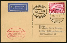 ZEPPELINPOST 121E BRIEF, 1913, Fahrt Münster-Essen, Prachtkarte - Zeppelins
