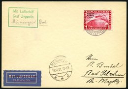 ZEPPELINPOST 132Ab BRIEF, 1931, Fahrt Nach Meiningen, Bordpost, Frankiert Mit 1 RM Polarfahrt, Prachtkarte - Zeppelin