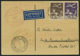 ZULEITUNGSPOST 150B BRIEF, Dänemark: 1932, 3. Südamerikafahrt, Anschlußflug Ab Berlin, Karte Feinst - Zeppelins