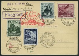 ZULEITUNGSPOST 119 BRIEF, Liechtenstein: 1931, Polarfahrt, Abgabe Malygin, Prachtkarte Mit Guter Frankatur - Zeppelin
